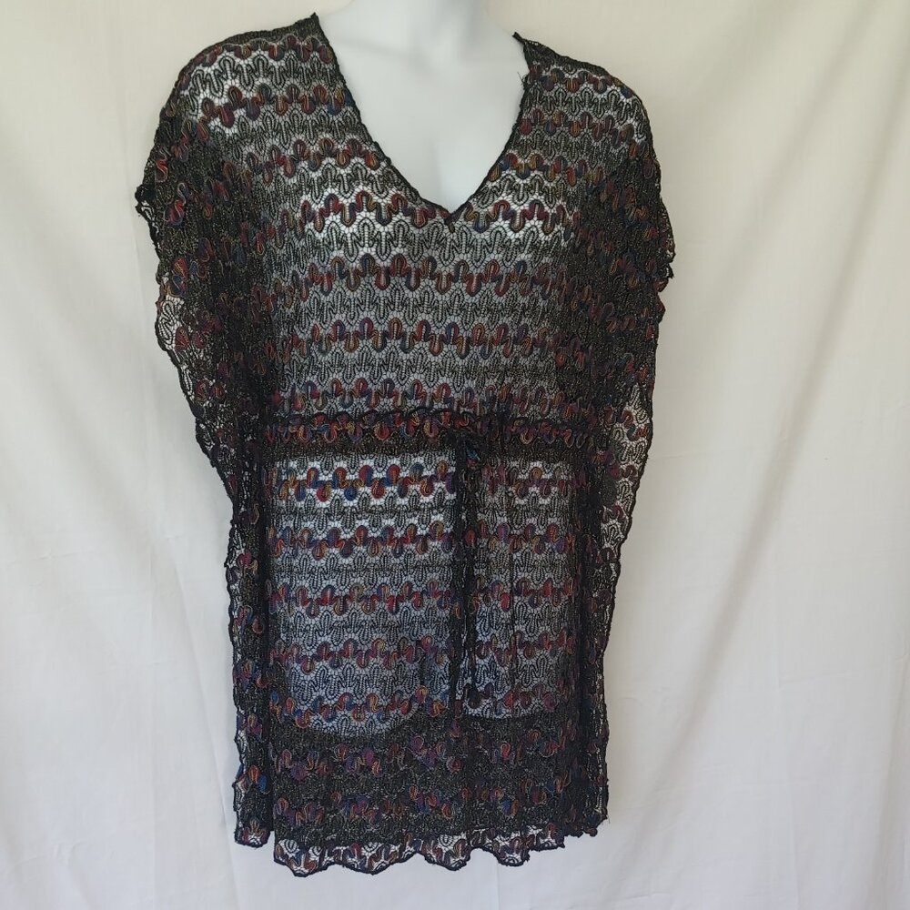 MULTI COLOR KNITTED SWIM SUIT COVER UP